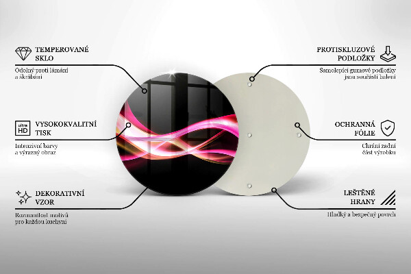 Kuchynská doska zo skla Abstraktný neónový dym