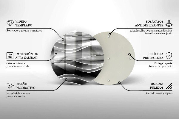 Kuchynská doska zo skla Abstraktné línie dymu
