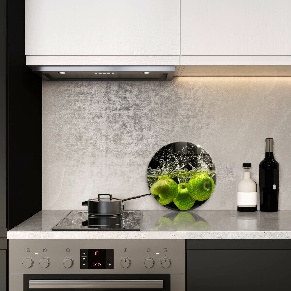 Kuchynská doska zo skla Zelené jablká a voda