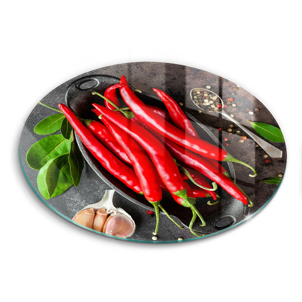 Kuchynská doska zo skla Červené chilli papričky