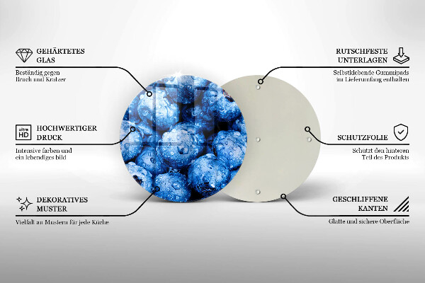 Kuchynská doska zo skla Šťavnaté čučoriedky