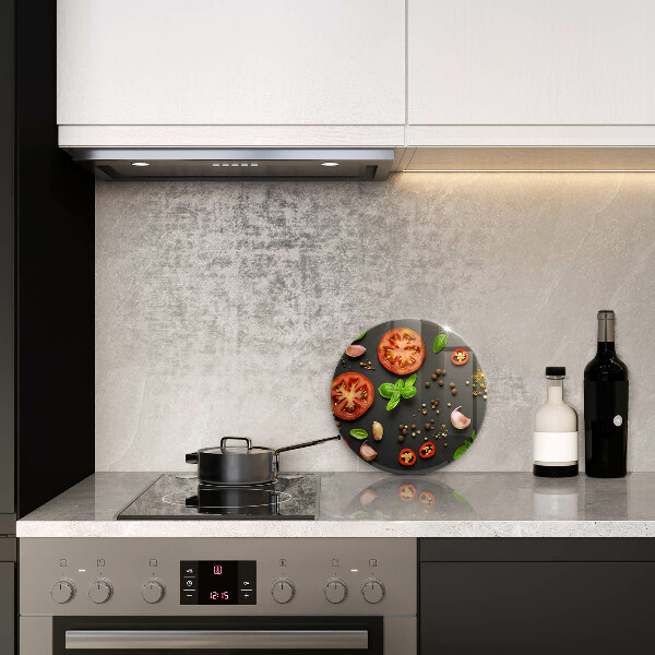 Kuchynská doska veľká zo skla Paradajky a korenie