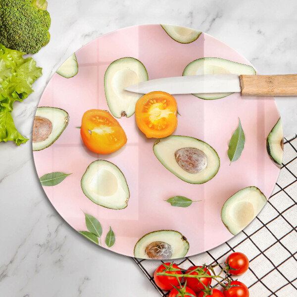 Kuchynská doska veľká zo skla Avokádový vzor