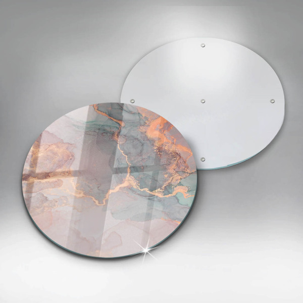 Kuchynská doska veľká zo skla Mramor so zlatom