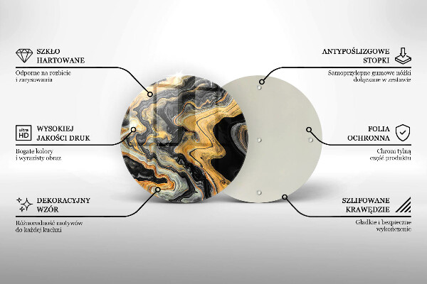 Kuchynská doska veľká zo skla Abstraktná štruktúra