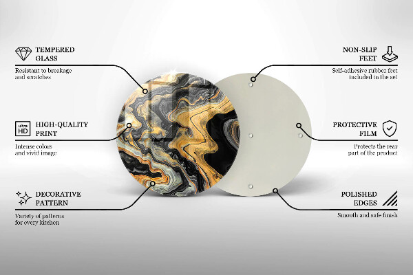 Kuchynská doska veľká zo skla Abstraktná štruktúra