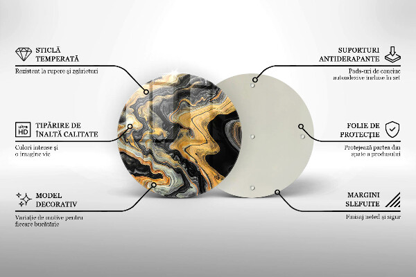 Kuchynská doska veľká zo skla Abstraktná štruktúra