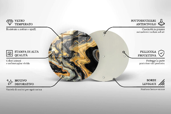 Kuchynská doska veľká zo skla Abstraktná štruktúra