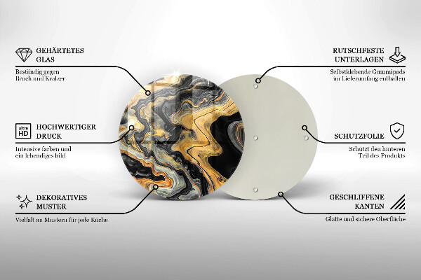 Kuchynská doska veľká zo skla Abstraktná štruktúra