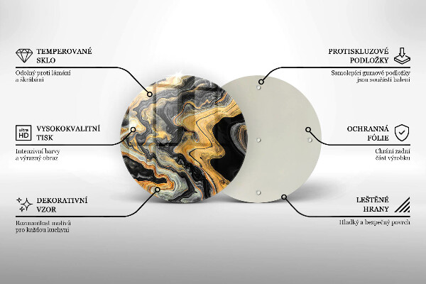 Kuchynská doska veľká zo skla Abstraktná štruktúra
