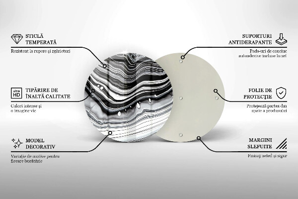 Kuchynská doska veľká zo skla Atramentová abstrakcia