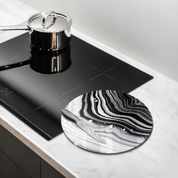 Kuchynská doska veľká zo skla Atramentová abstrakcia