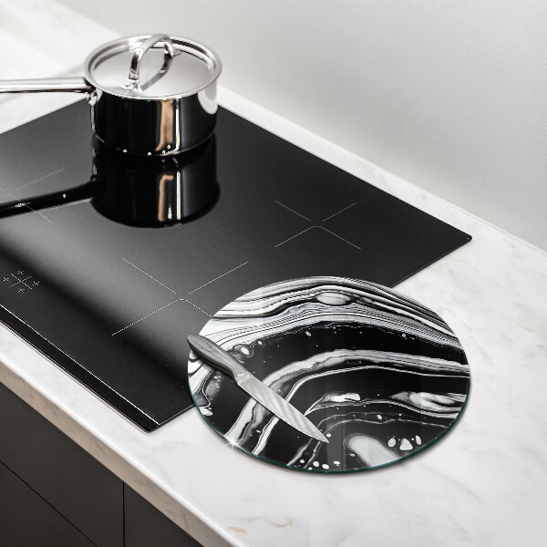 Kuchynská doska veľká zo skla Atramentová abstrakcia