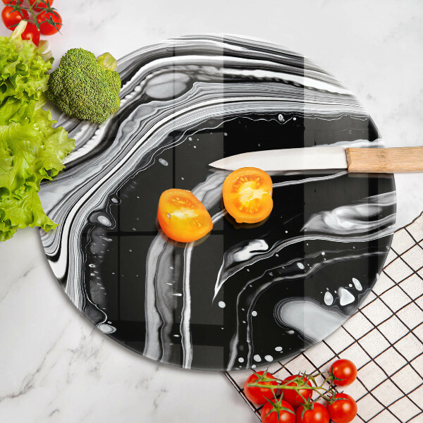 Kuchynská doska veľká zo skla Atramentová abstrakcia