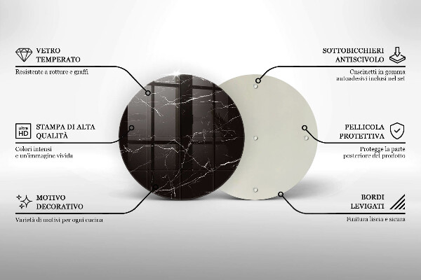 Kuchynská doska veľká zo skla Mramorové dlaždice