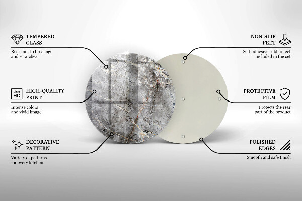 Kuchynská doska veľká zo skla Textúra kameňa