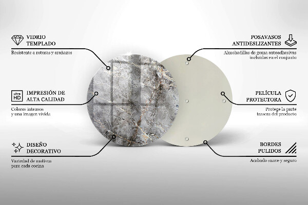 Kuchynská doska veľká zo skla Textúra kameňa