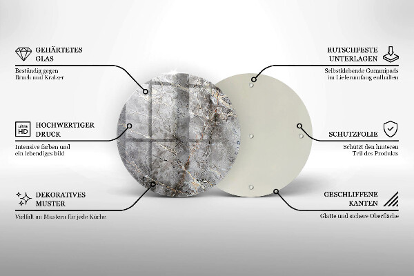 Kuchynská doska veľká zo skla Textúra kameňa