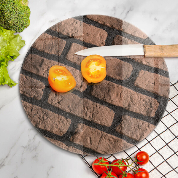 Kuchynská doska veľká zo skla Tehlová stena