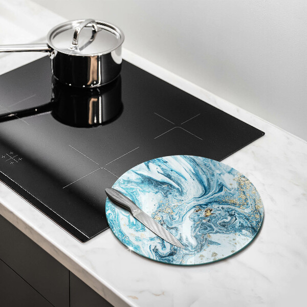 Kuchynská doska veľká zo skla Štruktúra so zlatom