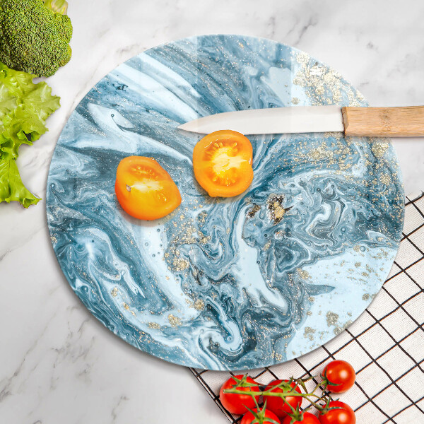 Kuchynská doska veľká zo skla Štruktúra so zlatom