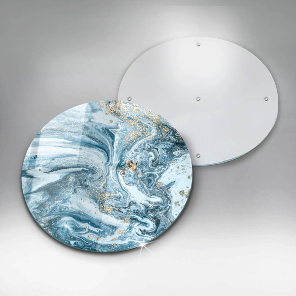 Kuchynská doska veľká zo skla Štruktúra so zlatom