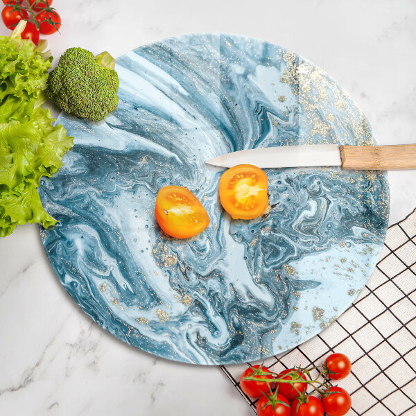 Kuchynská doska veľká zo skla Štruktúra so zlatom