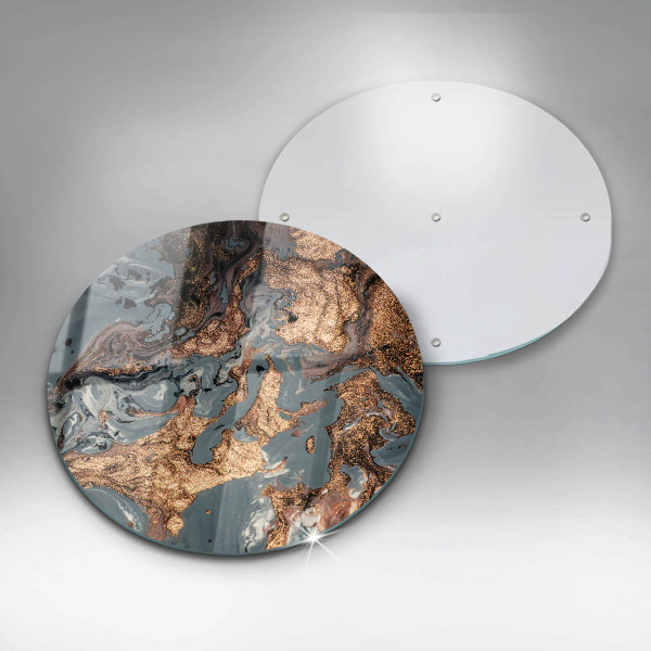 Kuchynská doska veľká zo skla Zlatá skalná štruktúra