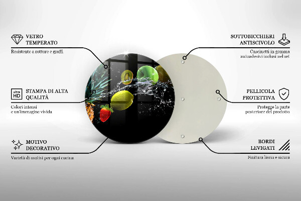 Kuchynská doska zo skla Ovocie vo vode