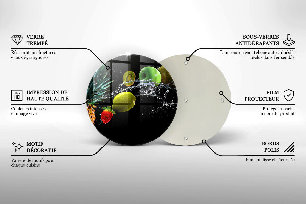 Kuchynská doska zo skla Ovocie vo vode