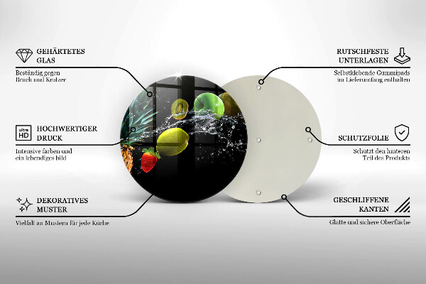 Kuchynská doska zo skla Ovocie vo vode