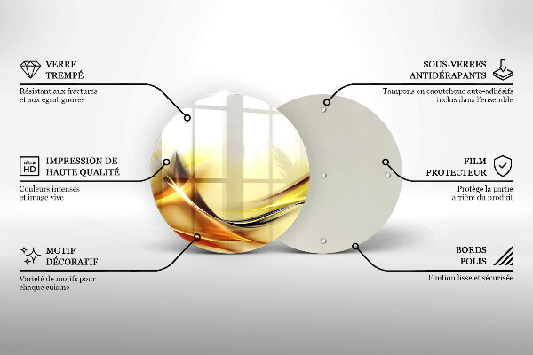 Kuchynská doska zo skla Abstraktné línie svetla