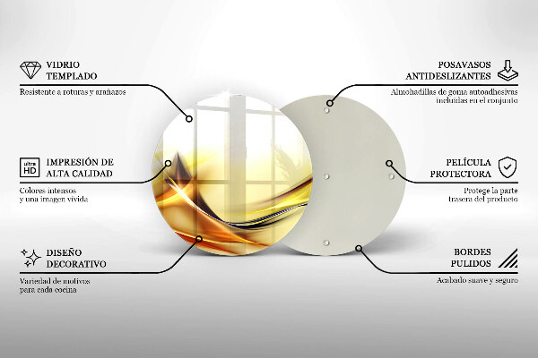 Kuchynská doska zo skla Abstraktné línie svetla