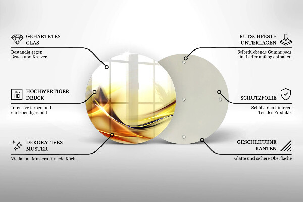 Kuchynská doska zo skla Abstraktné línie svetla