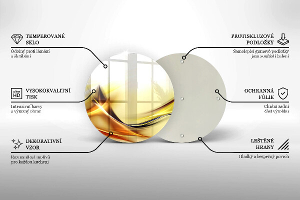Kuchynská doska zo skla Abstraktné línie svetla