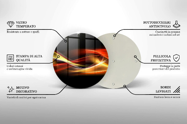 Kuchynská doska zo skla Abstraktný dym a svetlo