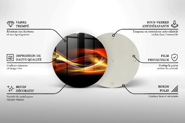 Kuchynská doska zo skla Abstraktný dym a svetlo
