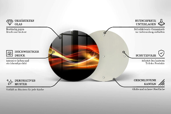 Kuchynská doska zo skla Abstraktný dym a svetlo