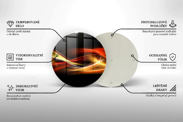 Kuchynská doska zo skla Abstraktný dym a svetlo