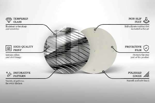 Kuchynská doska zo skla 3D kovová konštrukcia