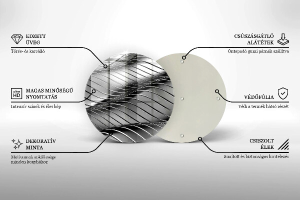 Kuchynská doska zo skla 3D kovová konštrukcia