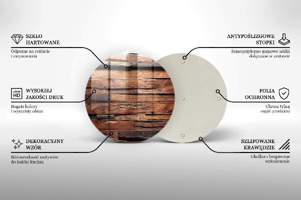 Kuchynská doska veľká zo skla Dekoratívne drevené dosky