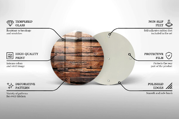 Kuchynská doska veľká zo skla Dekoratívne drevené dosky