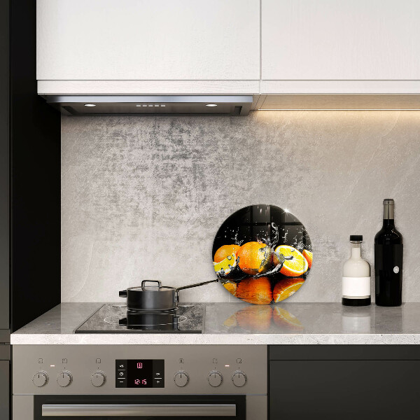 Kuchynská doska veľká zo skla Šťavnaté oranžové ovocie