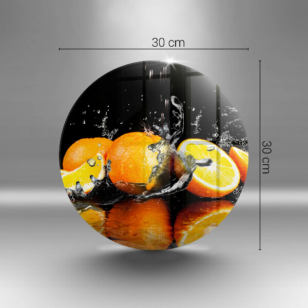 Kuchynská doska veľká zo skla Šťavnaté oranžové ovocie