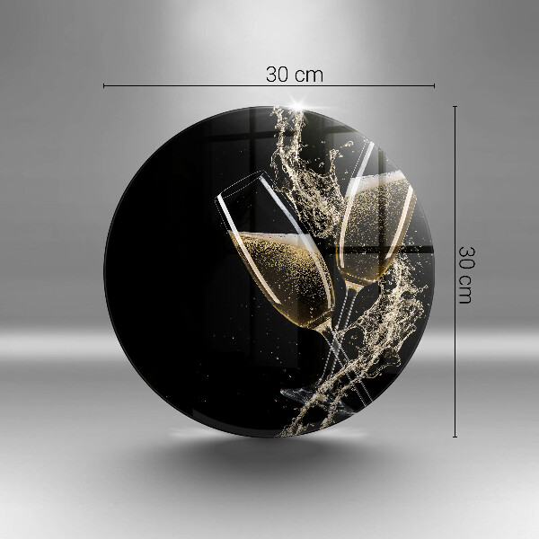 Kuchynská doska veľká zo skla Poháre na šampanské