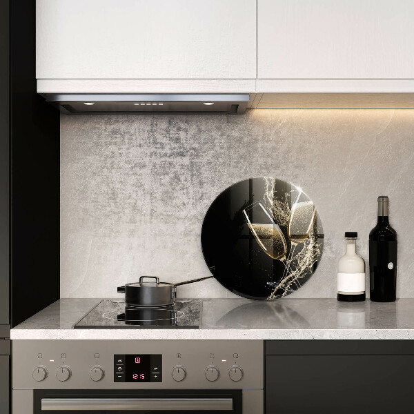 Kuchynská doska veľká zo skla Poháre na šampanské