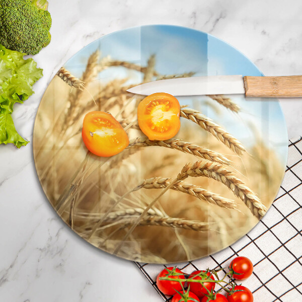 Kuchynská doska veľká zo skla Klasy obilnín na poli