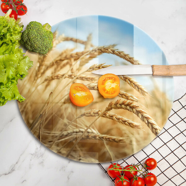 Kuchynská doska veľká zo skla Klasy obilnín na poli