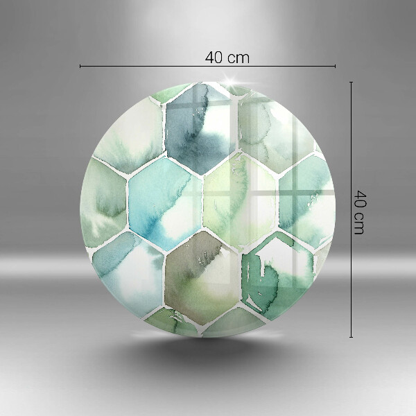 Kuchynská doska veľká zo skla Akvarelové šesťuholníky